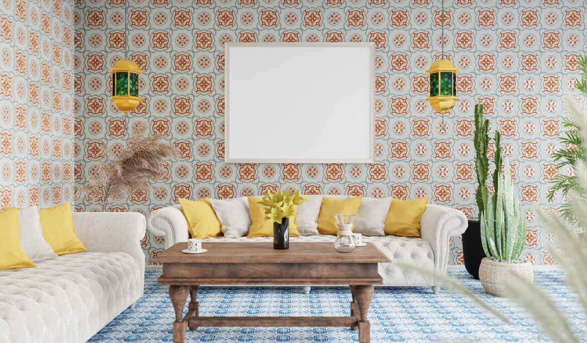 Mixed Patterns in living room